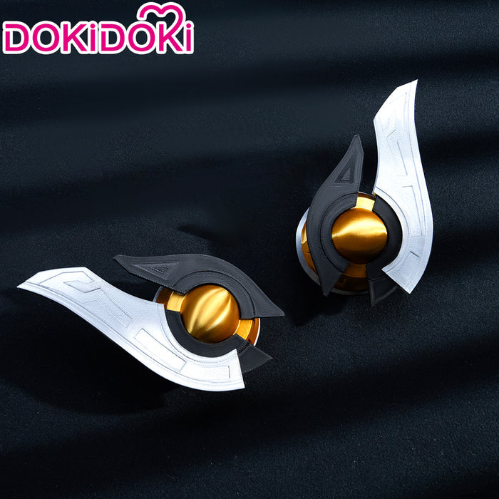 【Ready For Ship】DokiDoki Game Genshin Impact Cosplay Ineffa Blue Wig Headphones Accessory