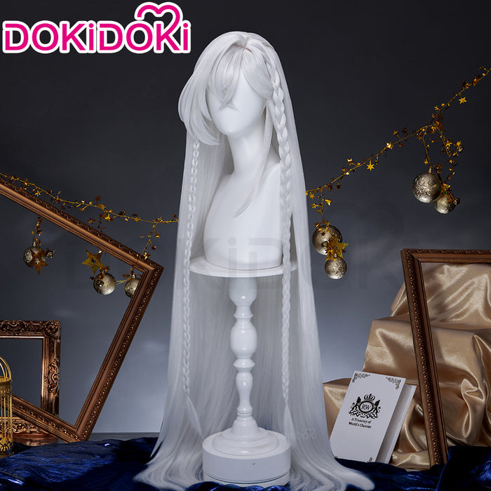 【Ready For Ship】DokiDoki Game Genshin Impact Cosplay Istaroth Wig Long Straight Silver Hair