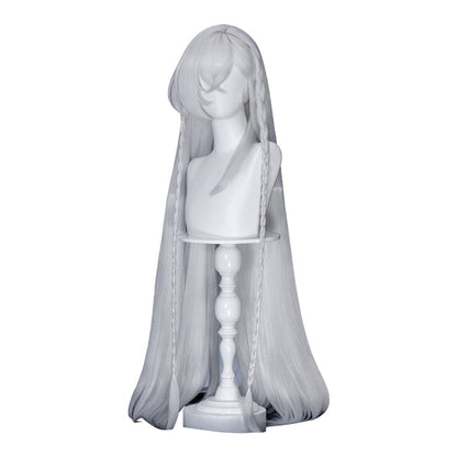 【Ready For Ship】DokiDoki Game Genshin Impact Cosplay Istaroth Wig Long Straight Silver Hair