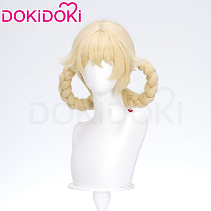 【Ready For Ship】DokiDoki Game Genshin Impact Cosplay Jahoda Wig Long Yellow Hair Song of the Welkin Moon