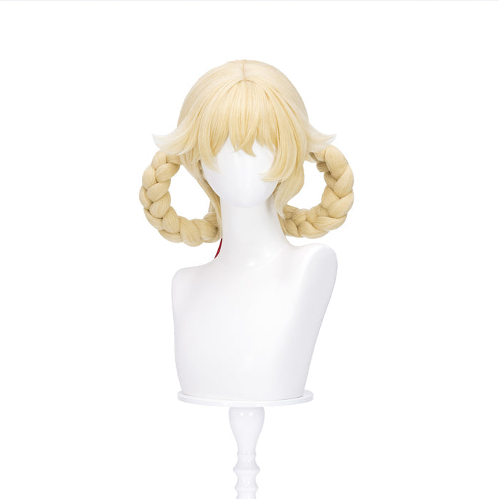 【Ready For Ship】DokiDoki Game Genshin Impact Cosplay Jahoda Wig Long Yellow Hair Song of the Welkin Moon