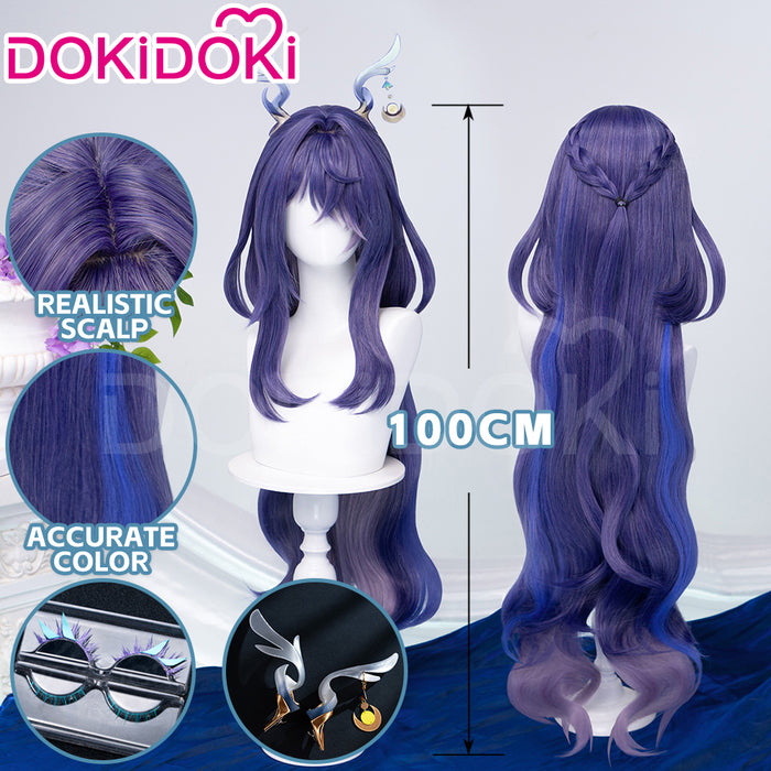 【Ready For Ship】DokiDoki Game Genshin Impact Cosplay Lauma Wig / Eyelashes / Headpiece Song of the Welkin Moon