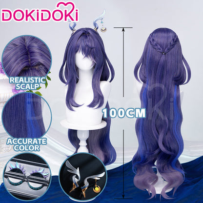 【Ready For Ship】DokiDoki Game Genshin Impact Cosplay Lauma Wig / Eyelashes / Headpiece Song of the Welkin Moon