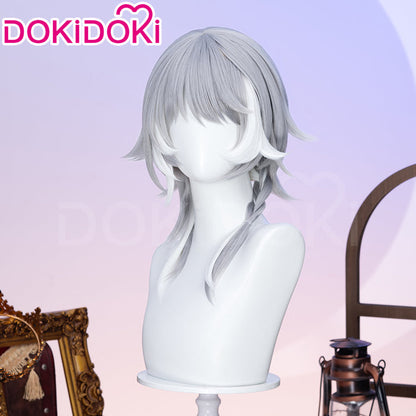 【Ready For Ship】DokiDoki Game Honkai: Star Rail Cosplay Cipher Wig Long Straight Blue Gray White Highlights Hair