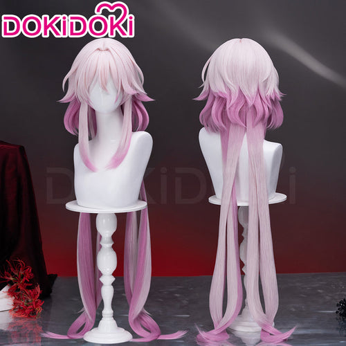 【Ready For Ship】DokiDoki Game Honkai: Star Rail Cosplay Evernight Wig Long Pink March 7th SP