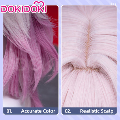 【Ready For Ship】DokiDoki Game Honkai: Star Rail Cosplay Evernight Wig Long Pink March 7th SP
