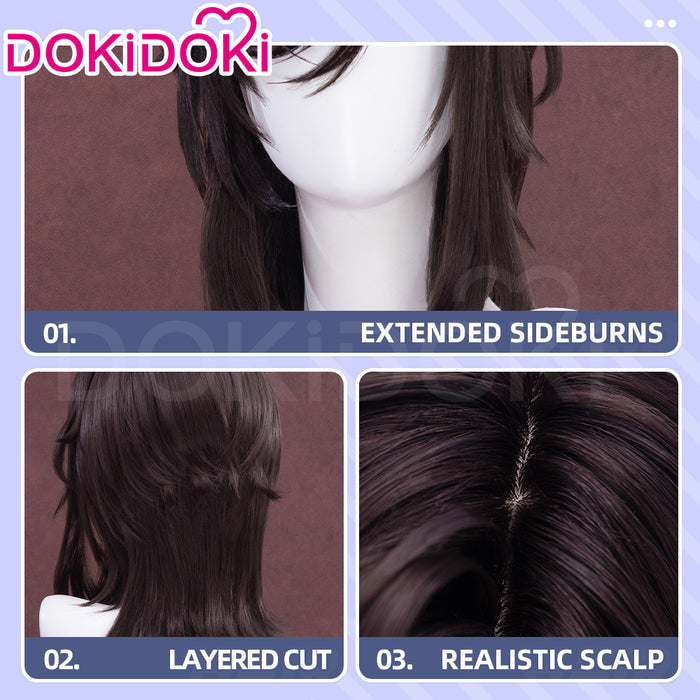 【Ready For Ship】DokiDoki Game Lord of the Mysteries Cosplay Leonard Mitchell Black Long Curly Wig