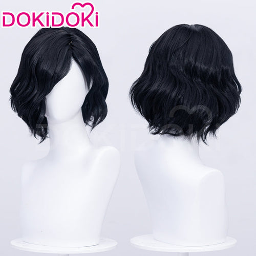 【Ready For Ship】DokiDoki Game Men Cosplay Wig Short Curly Black Hair