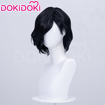 【Ready For Ship】DokiDoki Game Men Cosplay Wig Short Curly Black Hair