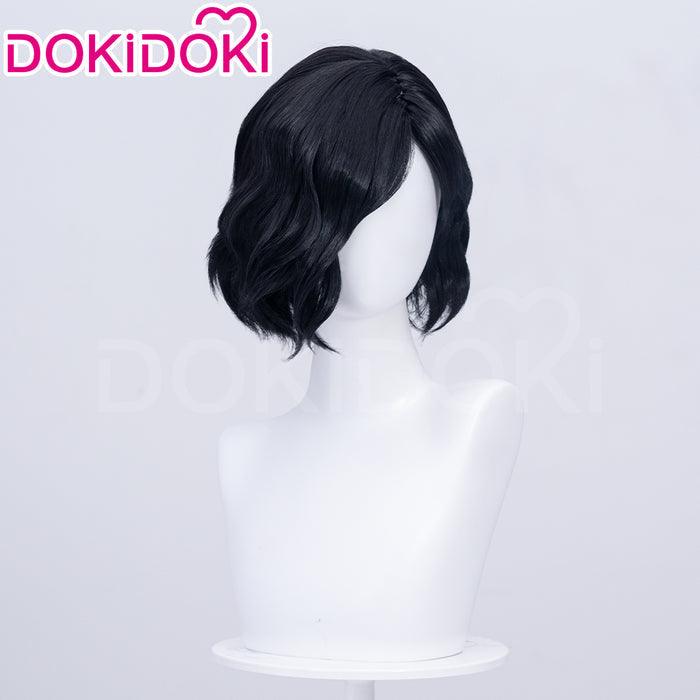 【Ready For Ship】DokiDoki Game Men Cosplay Wig Short Curly Black Hair