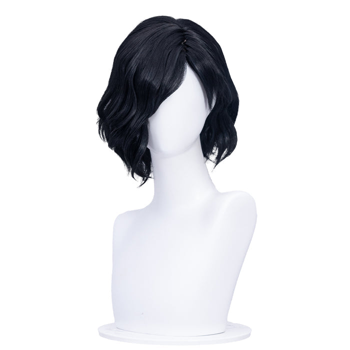 【Ready For Ship】DokiDoki Game Men Cosplay Wig Short Curly Black Hair
