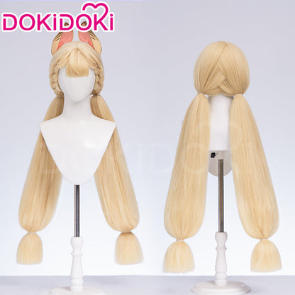 【Ready For Ship】DokiDoki Game Zenless Zone Zero Cosplay Alice Thymefield Wig Long Blond Hair Twin Ponytails ZZZ
