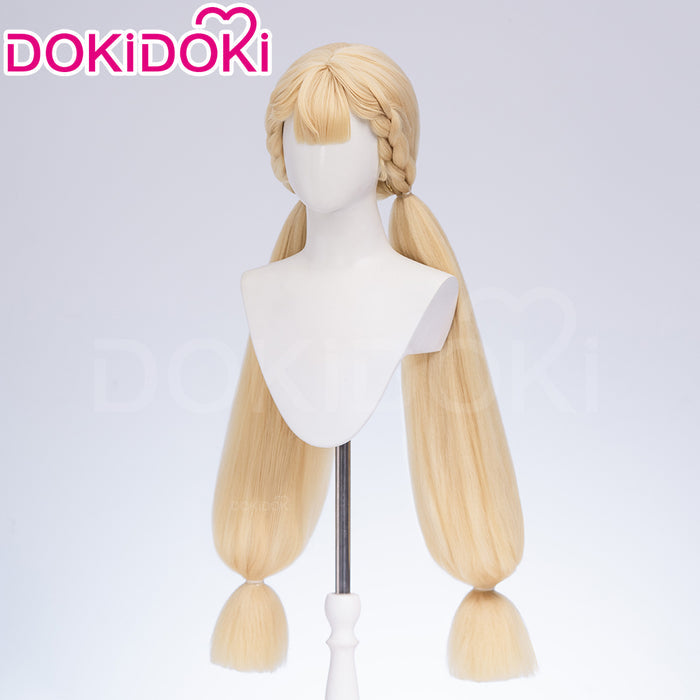 【Ready For Ship】DokiDoki Game Zenless Zone Zero Cosplay Alice Thymefield Wig Long Blond Hair Twin Ponytails ZZZ