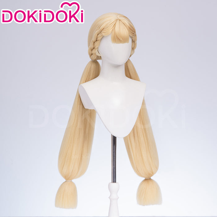【Ready For Ship】DokiDoki Game Zenless Zone Zero Cosplay Alice Thymefield Wig Long Blond Hair Twin Ponytails ZZZ