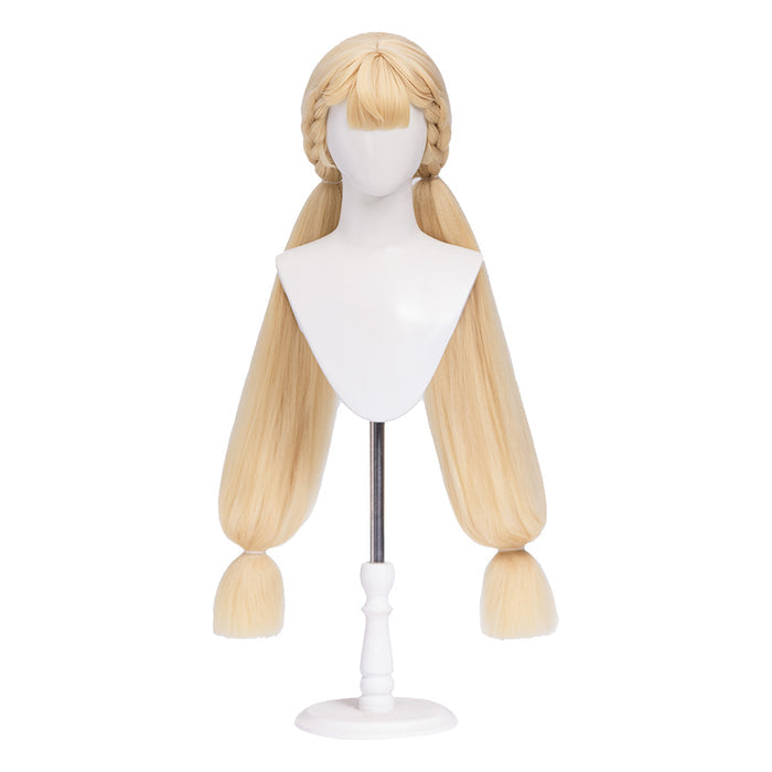 【Ready For Ship】DokiDoki Game Zenless Zone Zero Cosplay Alice Thymefield Wig Long Blond Hair Twin Ponytails ZZZ