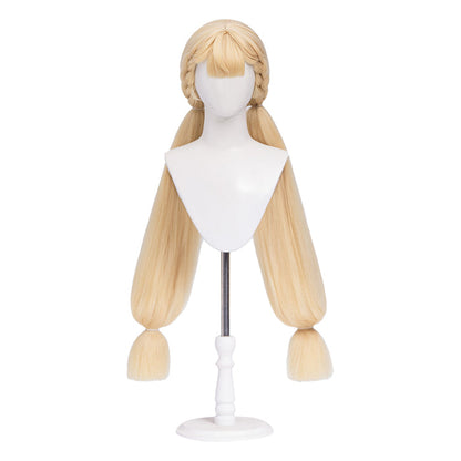 【Ready For Ship】DokiDoki Game Zenless Zone Zero Cosplay Alice Thymefield Wig Long Blond Hair Twin Ponytails ZZZ