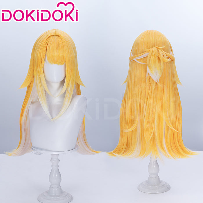 【Ready For Ship】DokiDoki Game Zenless Zone Zero Cosplay JuFufu Cosplay Wig / Tail / Ears Long Straight Yellow Hair Ju Fu Fu ZZZ