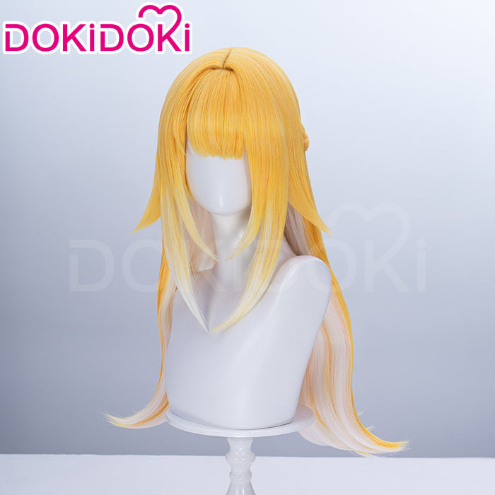 【Ready For Ship】DokiDoki Game Zenless Zone Zero Cosplay JuFufu Cosplay Wig / Tail / Ears Long Straight Yellow Hair Ju Fu Fu ZZZ