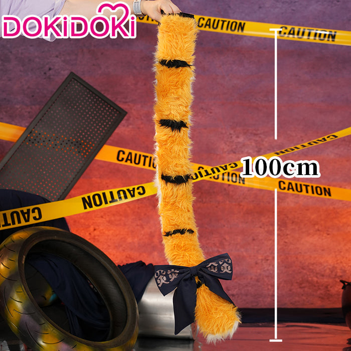 【Ready For Ship】DokiDoki Game Zenless Zone Zero Cosplay JuFufu Cosplay Wig / Tail / Ears Long Straight Yellow Hair Ju Fu Fu ZZZ