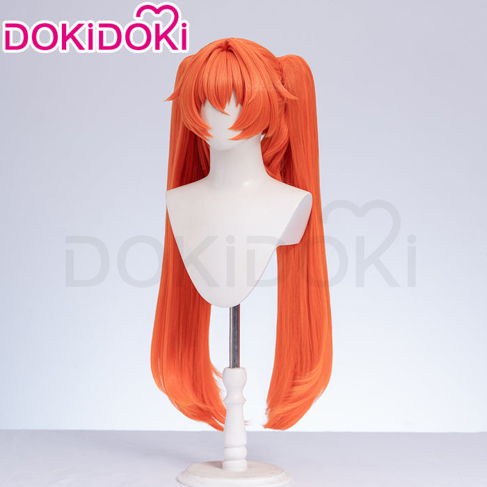 【Ready For Ship】DokiDoki Game Zenless Zone Zero Cosplay Orphie Wig Long Straight Orange Hair ZZZ