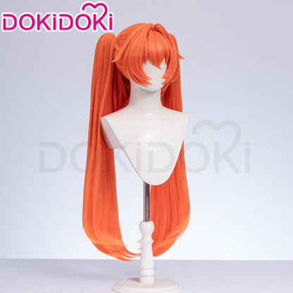 【Ready For Ship】DokiDoki Game Zenless Zone Zero Cosplay Orphie Wig Long Straight Orange Hair ZZZ