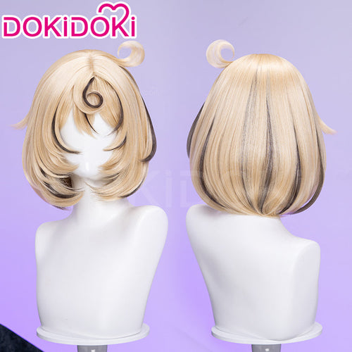 【Ready For Ship】DokiDoki Game Zenless Zone Zero Cosplay Yidhari Wig Short Straight Yellow Hair Black Highlight ZZZ