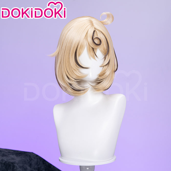 【Ready For Ship】DokiDoki Game Zenless Zone Zero Cosplay Yidhari Wig Short Straight Yellow Hair Black Highlight ZZZ
