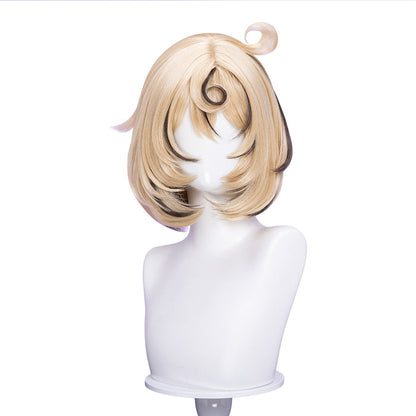 【Ready For Ship】DokiDoki Game Zenless Zone Zero Cosplay Yidhari Wig Short Straight Yellow Hair Black Highlight ZZZ
