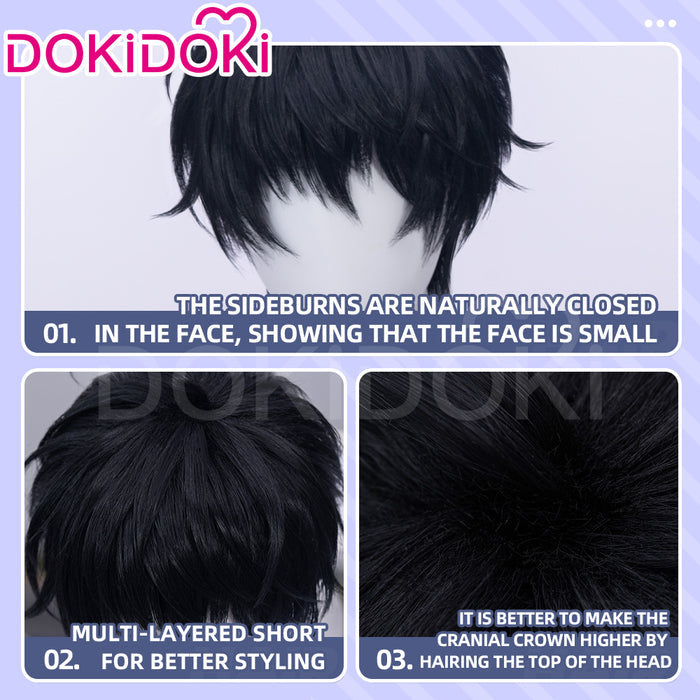 【Ready For Ship】DokiDoki Manga Lost in the Cloud Cosplay Yeon Skylar Wig Short Straight Black Hair Yaoi Manhwa