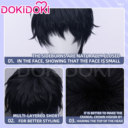 【Ready For Ship】DokiDoki Manga Lost in the Cloud Cosplay Yeon Skylar Wig Short Straight Black Hair Yaoi Manhwa
