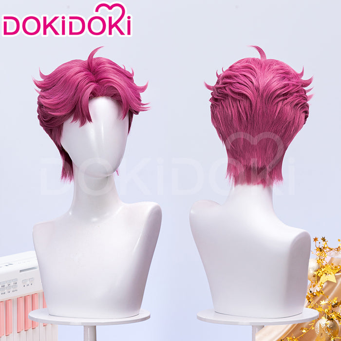 【Ready For Ship】DokiDoki Movie Anime Cosplay Men Wig Short Purple Magenta Hair