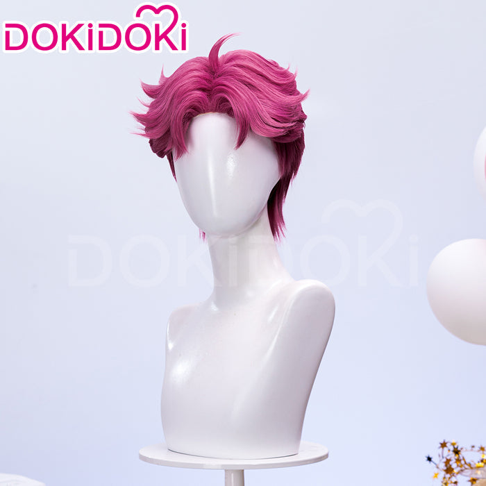【Ready For Ship】DokiDoki Movie Anime Cosplay Men Wig Short Purple Magenta Hair