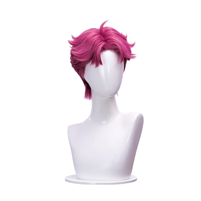 【Ready For Ship】DokiDoki Movie Anime Cosplay Men Wig Short Purple Magenta Hair