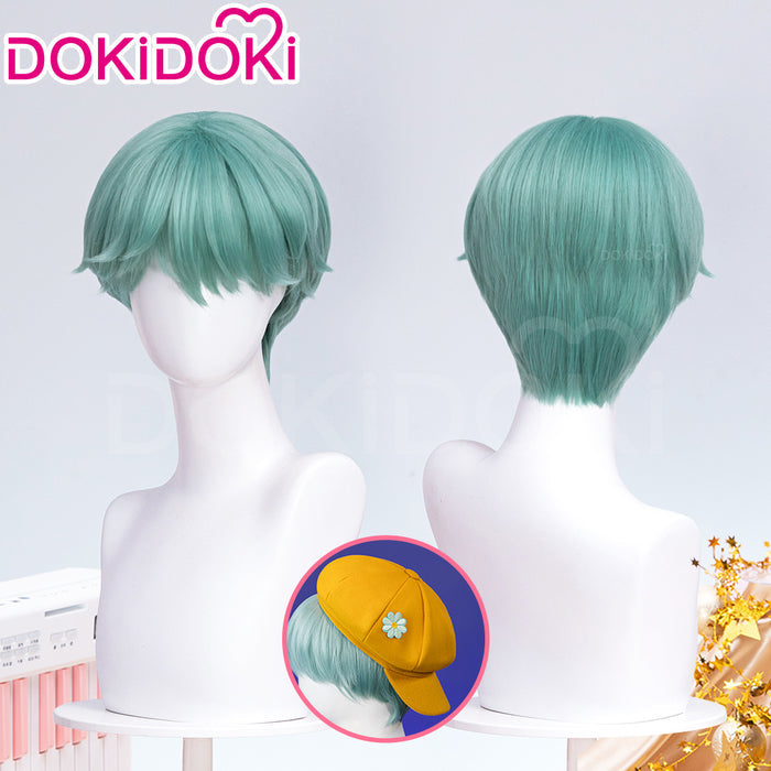 【Ready For Ship】DokiDoki Movie Anime Cosplay Men Wig Short Straight Green Hair