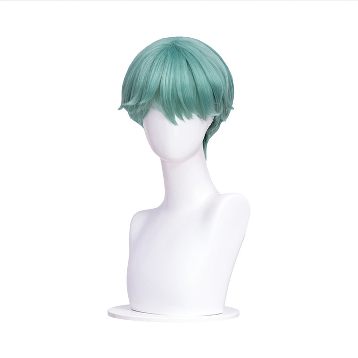 【Ready For Ship】DokiDoki Movie Anime Cosplay Men Wig Short Straight Green Hair