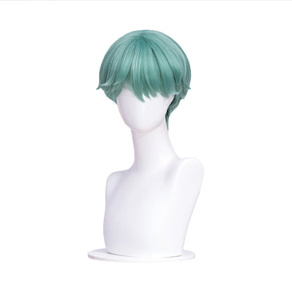 【Ready For Ship】DokiDoki Movie Anime Cosplay Men Wig Short Straight Green Hair