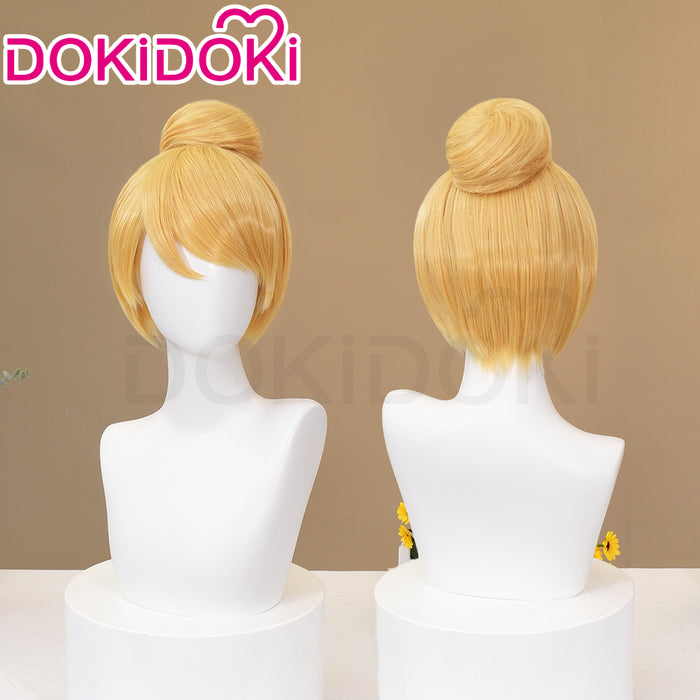 【Ready For Ship】DokiDoki Movie Anime Cosplay Women Wig Short Yellow Hair Bun