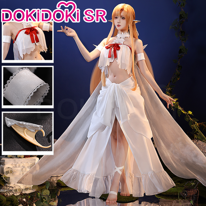 【Ready For Ship】DokiDoki-SR Anime Sword Art Online Yuuki Asuna Cosplay Fairy Queen Costume Titania SAO
