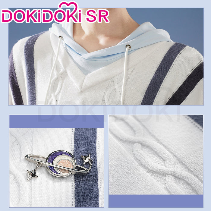 【 Ready For Ship】DokiDoki-SR Game Love and Deepspace Cosplay Xavier White Sweater Casual Wear