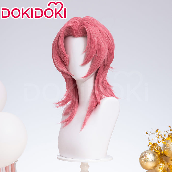 【Ready For Ship】【Last Batch】DokiDoki Movie Anime Cosplay Men Wig Long Curly Pink Hair