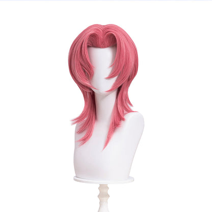 【Ready For Ship】【Last Batch】DokiDoki Movie Anime Cosplay Men Wig Long Curly Pink Hair