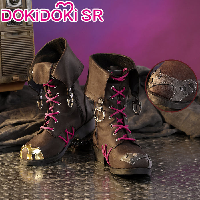 【Ready For Ship】【Last Batch】DokiDoki-SR Game Cosplay Female Shoes Brown Boots