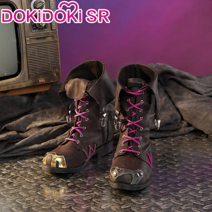 【Ready For Ship】【Last Batch】DokiDoki-SR Game Cosplay Female Shoes Brown Boots