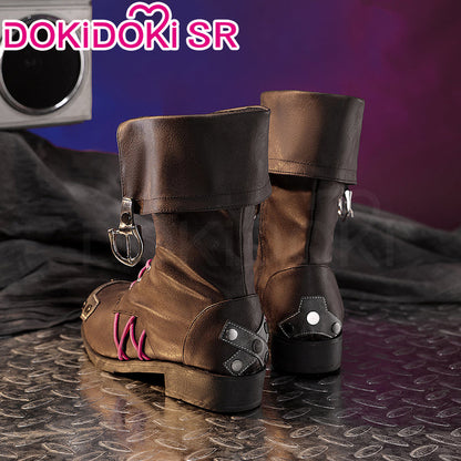 【Ready For Ship】【Last Batch】DokiDoki-SR Game Cosplay Female Shoes Brown Boots