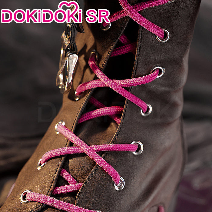【Ready For Ship】【Last Batch】DokiDoki-SR Game Cosplay Female Shoes Brown Boots