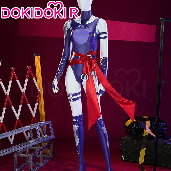 【Ready For Ship】【Last Batch】【Size XS-3XL】Dokidoki-R Game Cosplay Costume Purple Tights Skin Vengeance