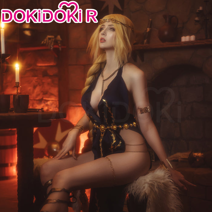 【Ready For Ship】【Size S-2XL】DokiDoki-R Game Cosplay Costume Blue Dress