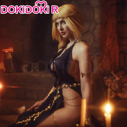 【Ready For Ship】【Size S-2XL】DokiDoki-R Game Cosplay Costume Blue Dress
