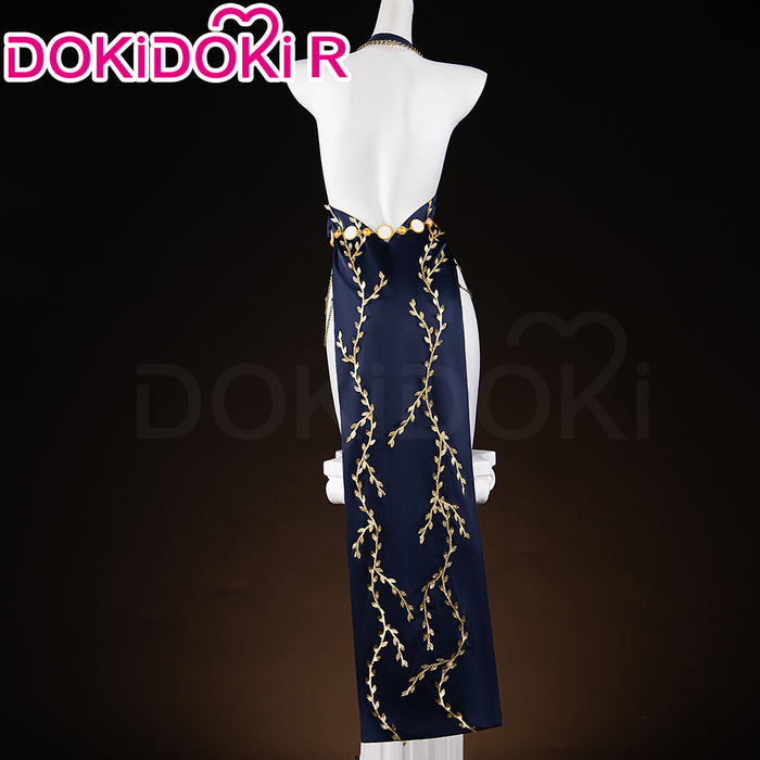 【Ready For Ship】【Size S-2XL】DokiDoki-R Game Cosplay Costume Blue Dress