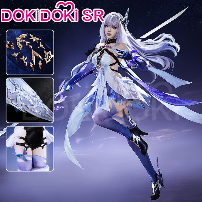 【Ready For Ship】【Size S-2XL】DokiDoki-SR Game Genshin Impact Cosplay White Skirk Costume Halloween